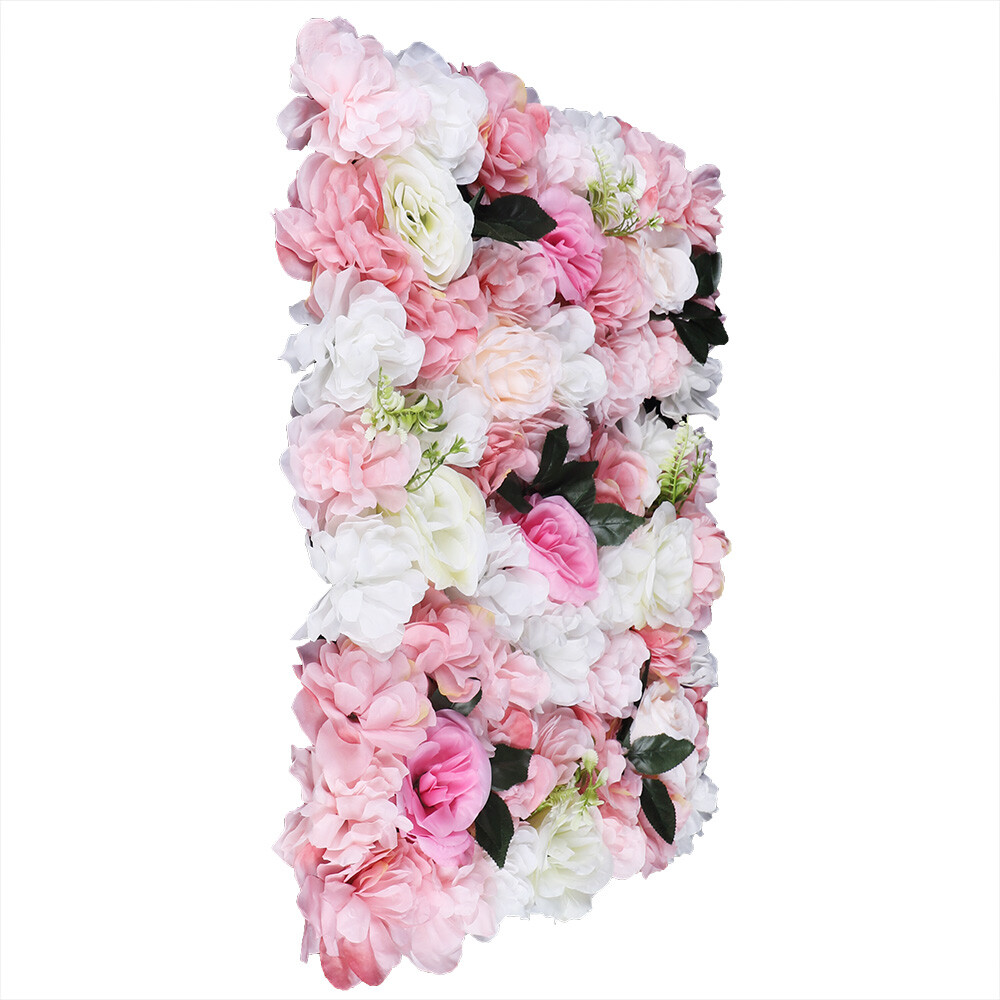 12PCS Artificial Flower Wall Panels Rose Hydrangea Backdrop Panel Wedding Decor