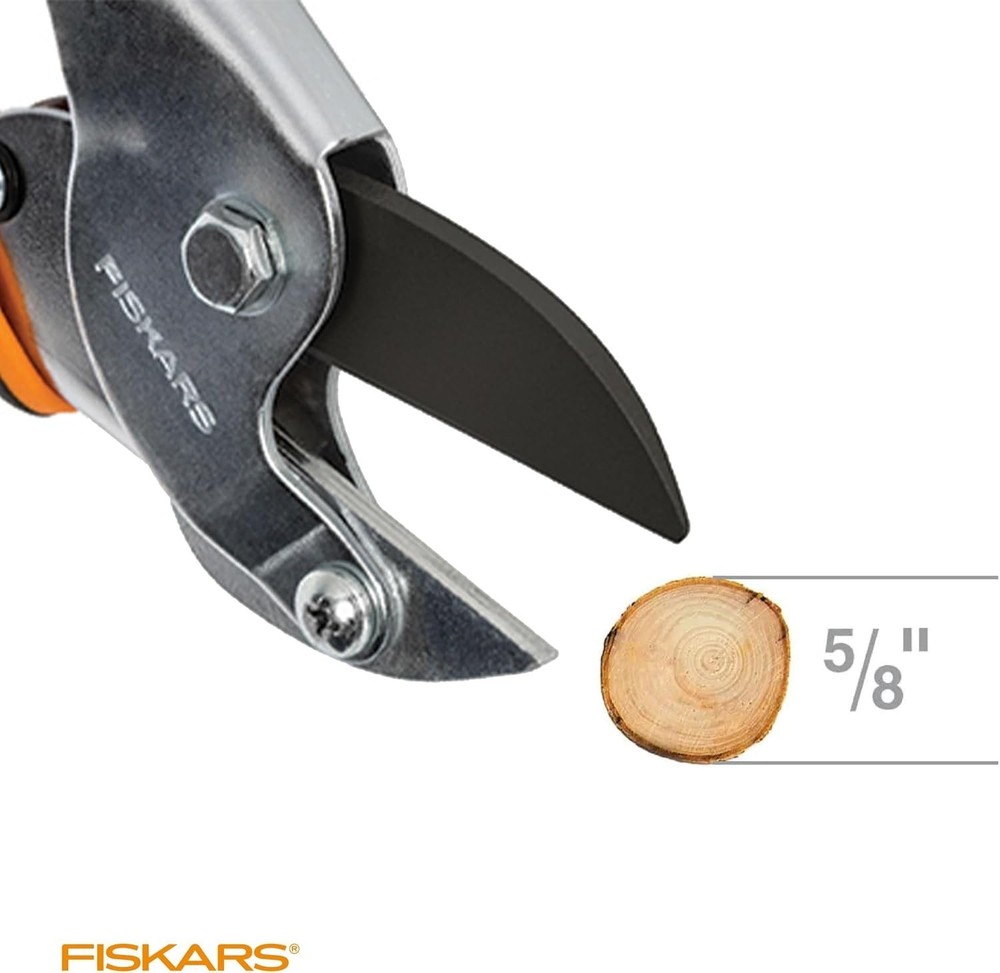 Fiskars # 9110 Anvil Pruner with Power Lever Technology- Non-stick Blade Coding