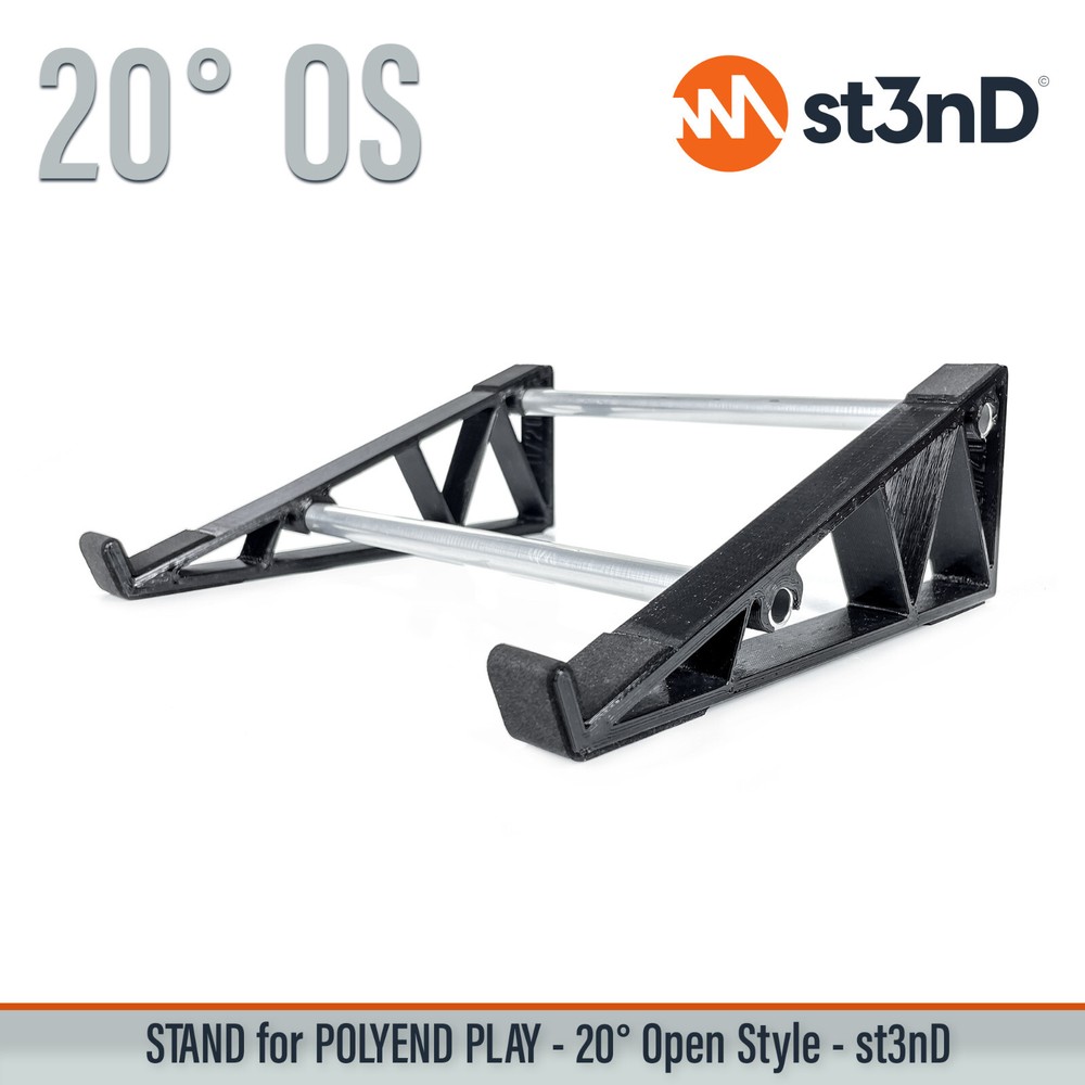 STAND for POLYEND PLAY - 20° Open Style stand with Rubber Pads - 3D Printed