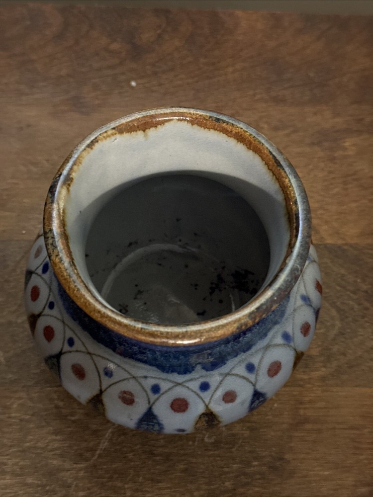 4” Tall glazed Mexico pottery