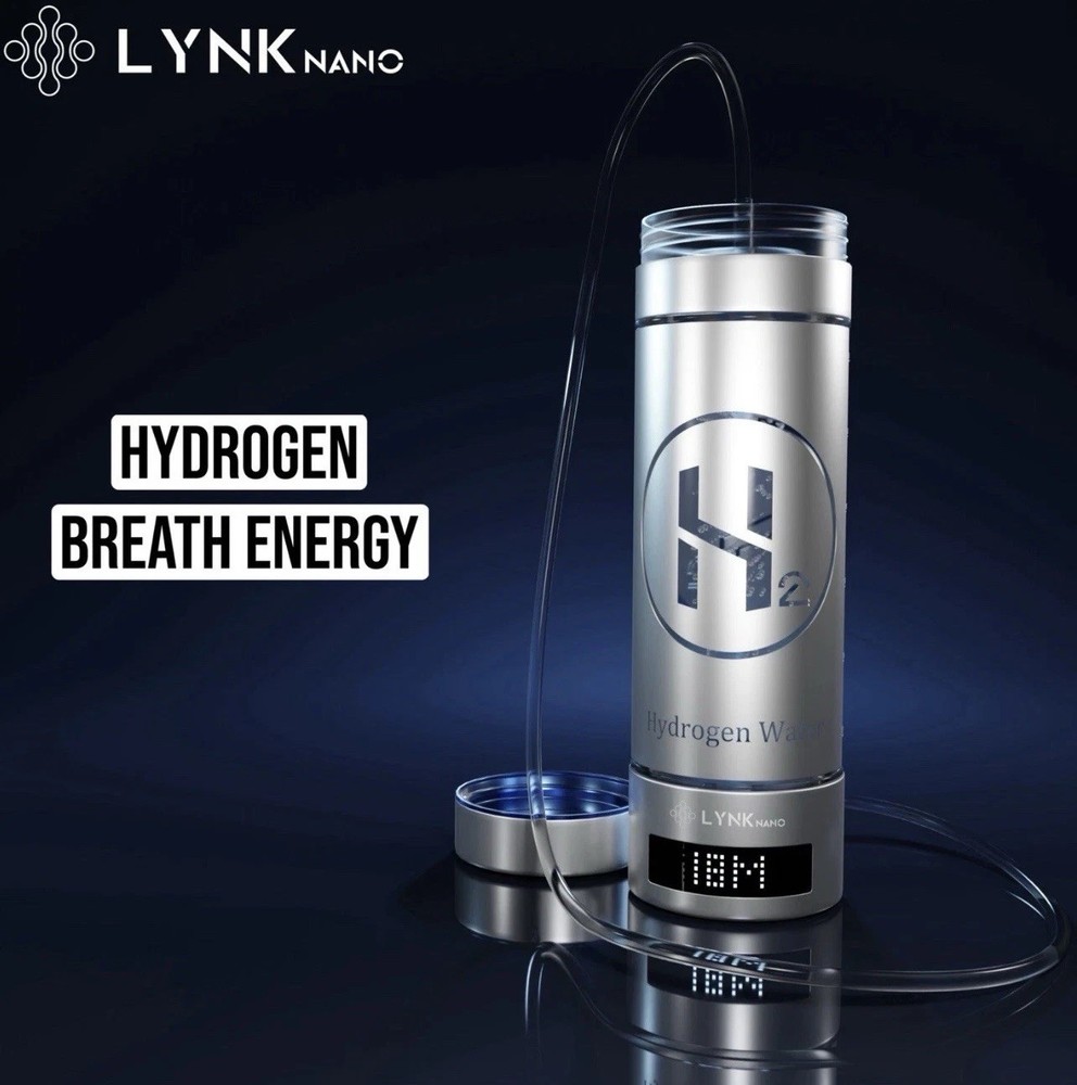 9000ppb Hydrogen H2 Water Bottle PORTABLE & DIGITAL Drink Cup + Inhaler