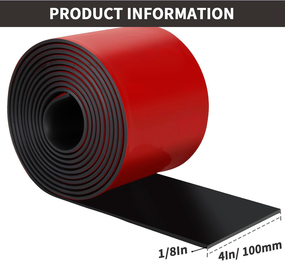 Self Adhesive Rubber Strips, Solid Neoprene Rubber Sheets Rolls Strips with Adhe