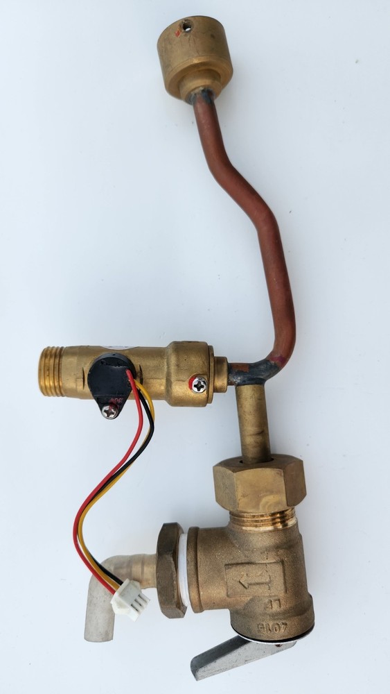 Girard GSWH-2 Tankless Heater Water Flow Sensor with copper lines and relief vlv