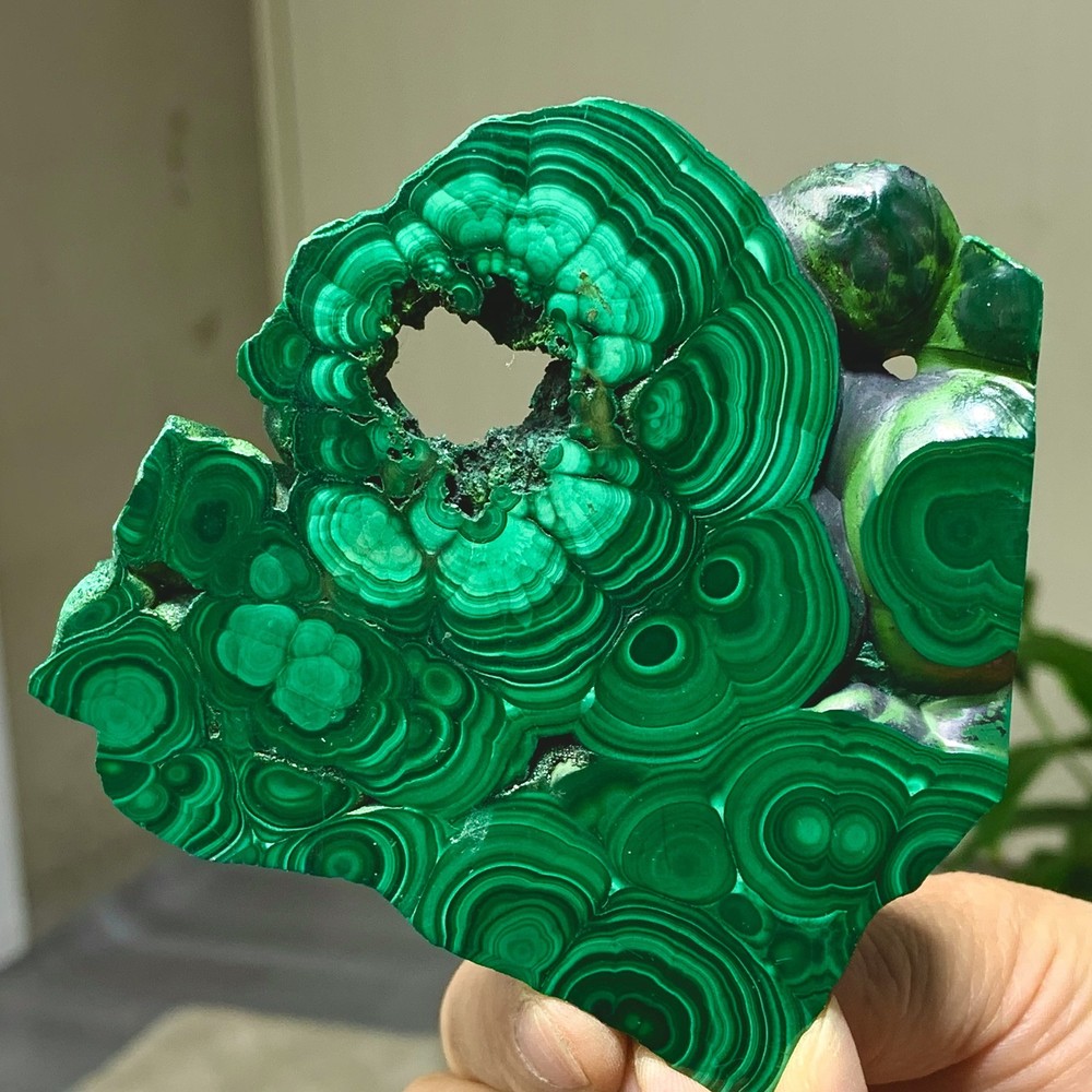 140G Natural Malachite transparent cluster coarse mineral sample