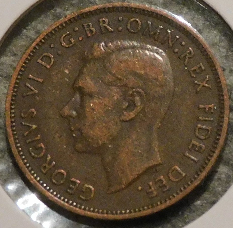 British Half Penny - 1949 - King George VI