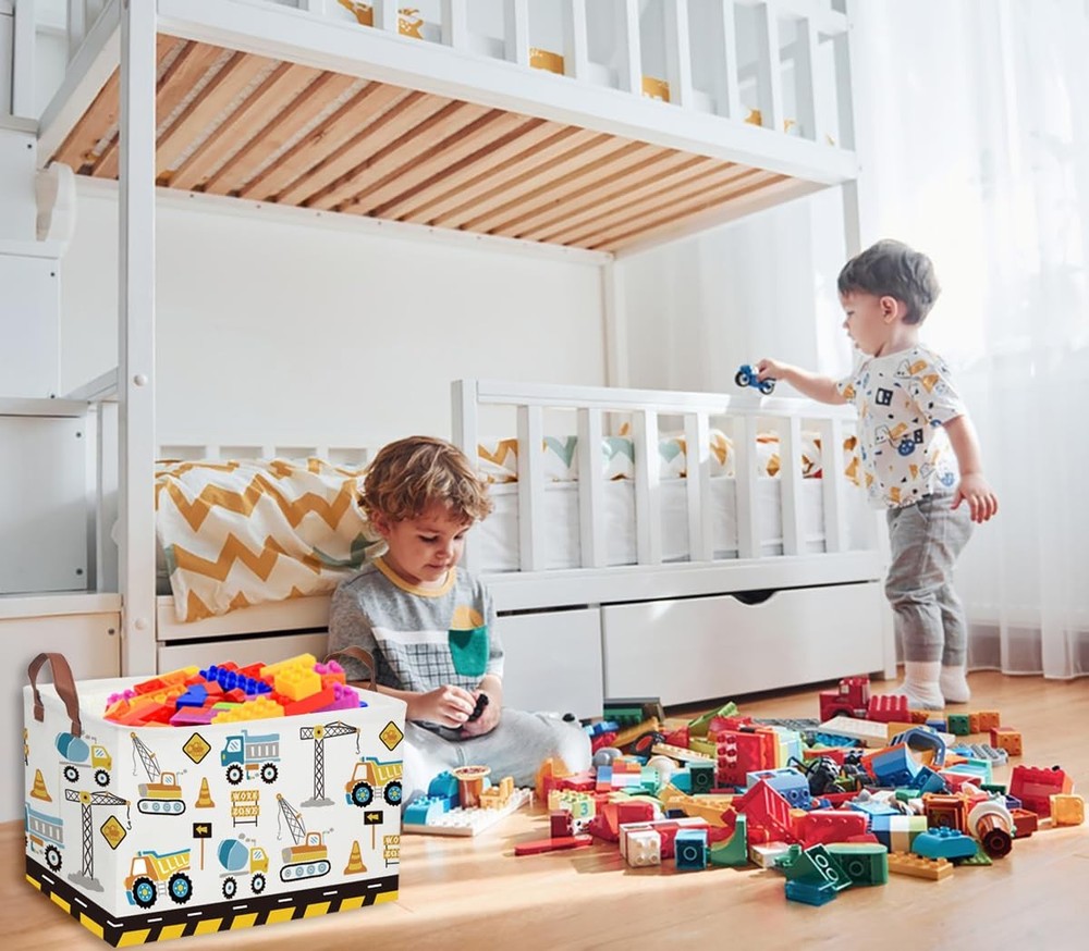 Kids Baskets Car Basket Boys Storage Bins Rectangular Book Basket Storage Bin...