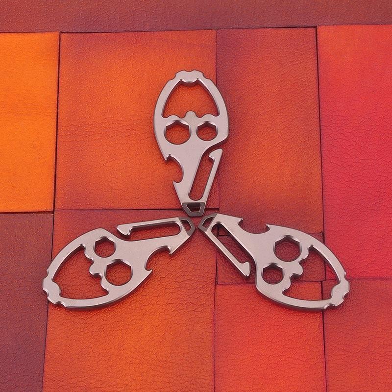 TC4 Titanium EDC Keychain Multi Tool with Wrench Function