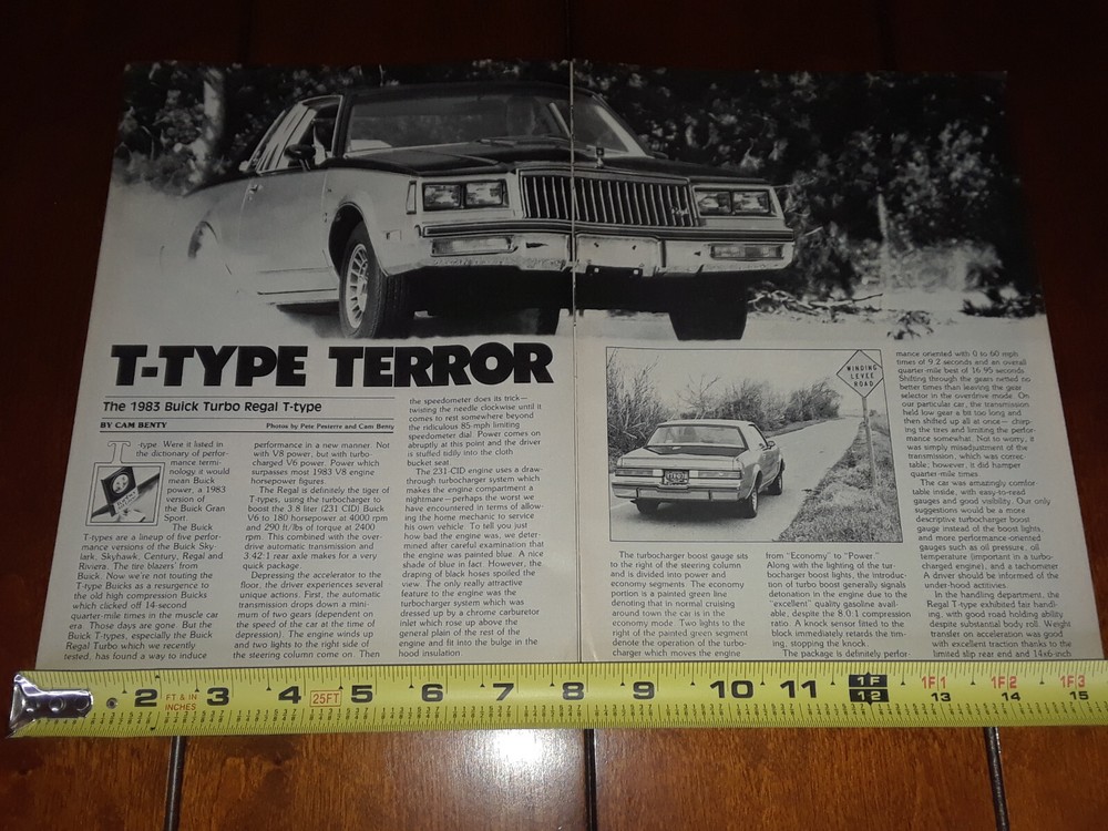 1983 BUICK TURBO T TYPE REGAL ORIGINAL ARTICLE