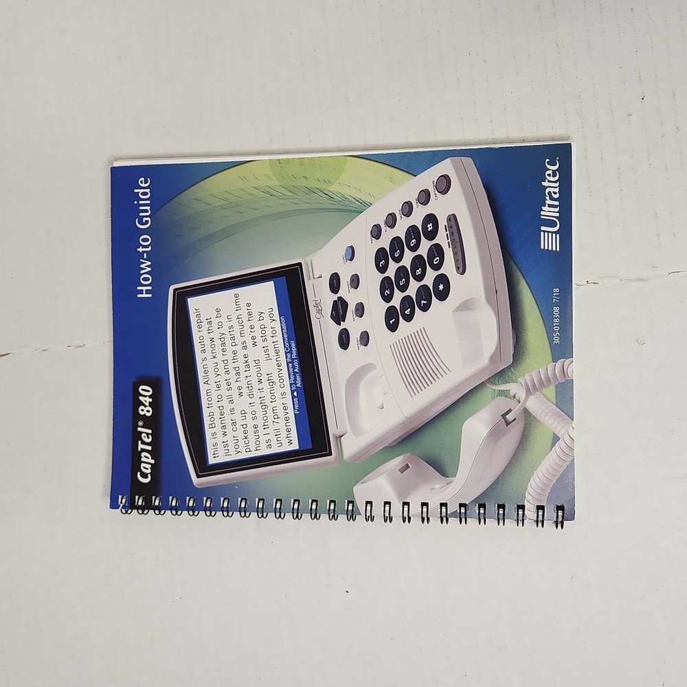 Ultratec CapTel 840 Telephone Extra Large Captioning Screen TESTED
