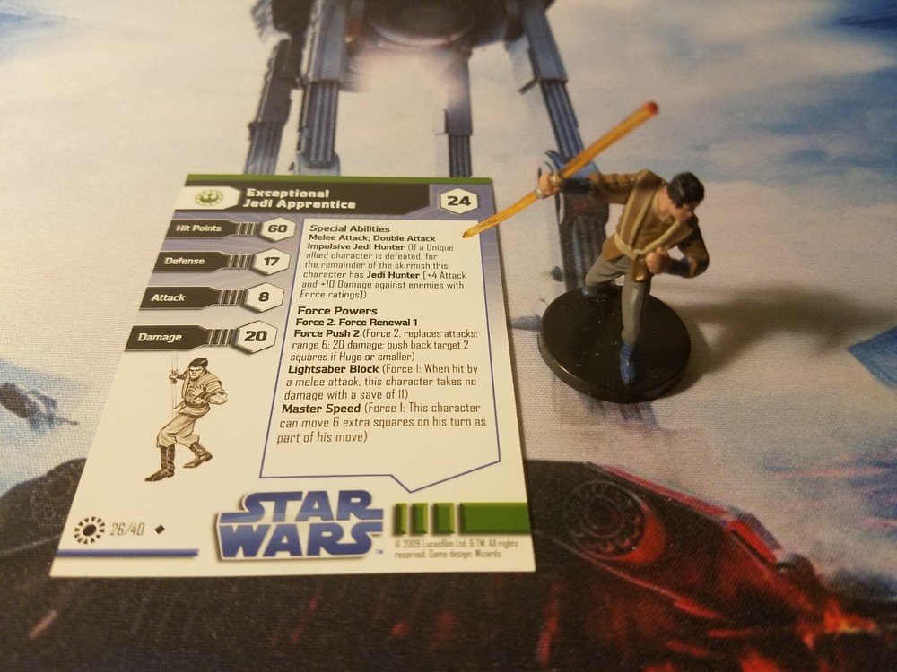 Star Wars Miniatures Jedi Academy 26 Exceptional Jedi Apprentice