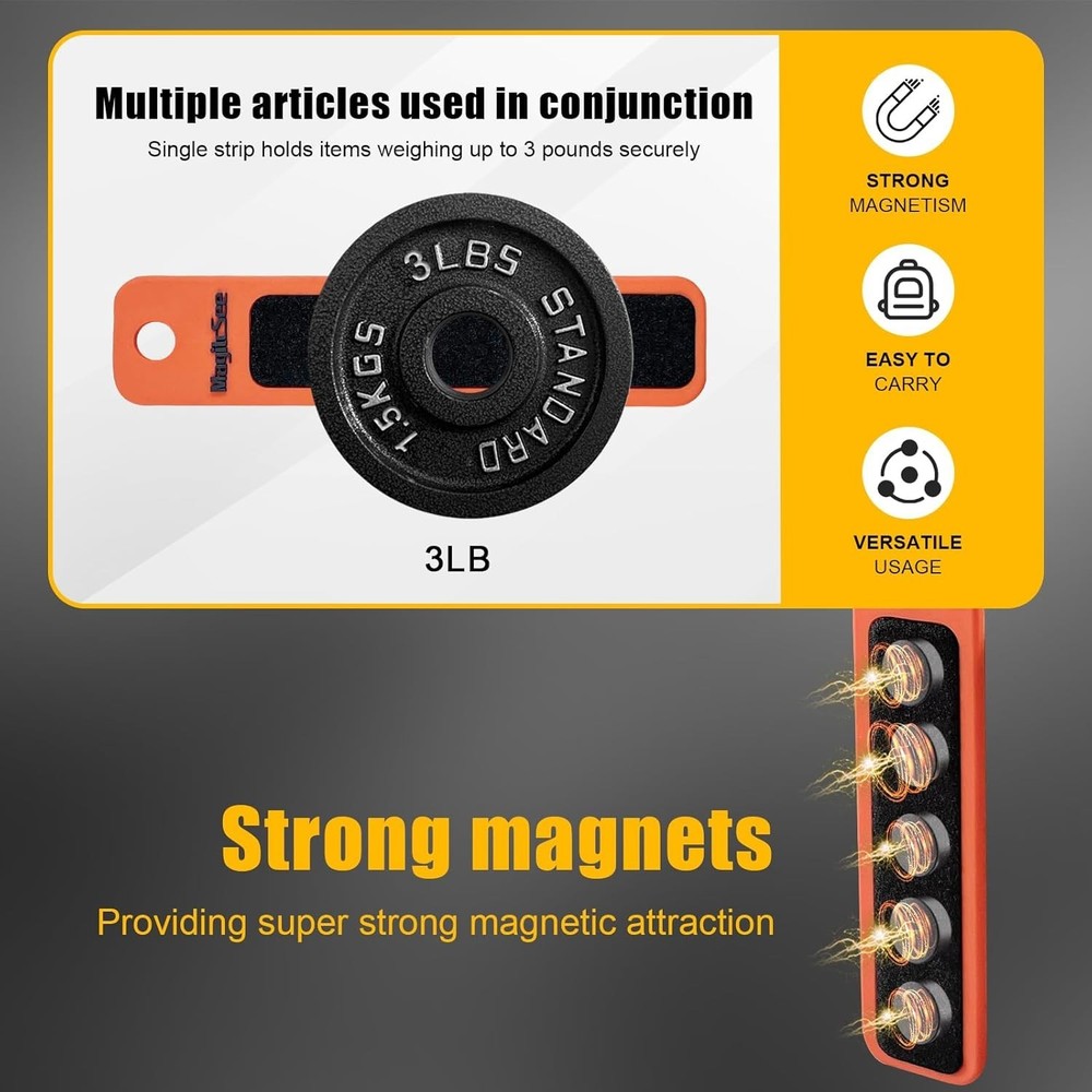 Double-Sided Slim Magnetic Tool Grip Mat for Organization and Storage-Keep To...