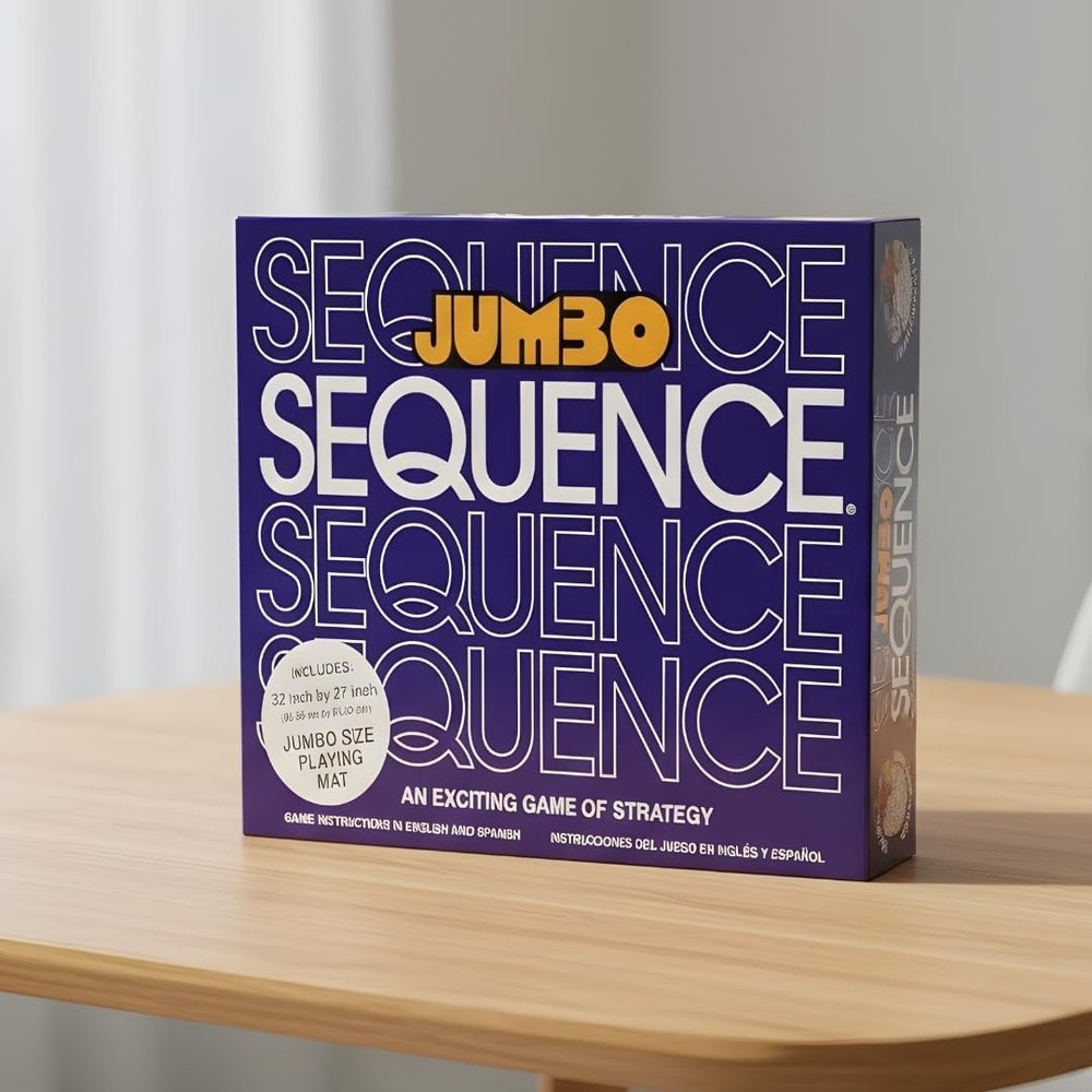 The Original Jumbo Sequence Board Game with Foldable Mat – Fun