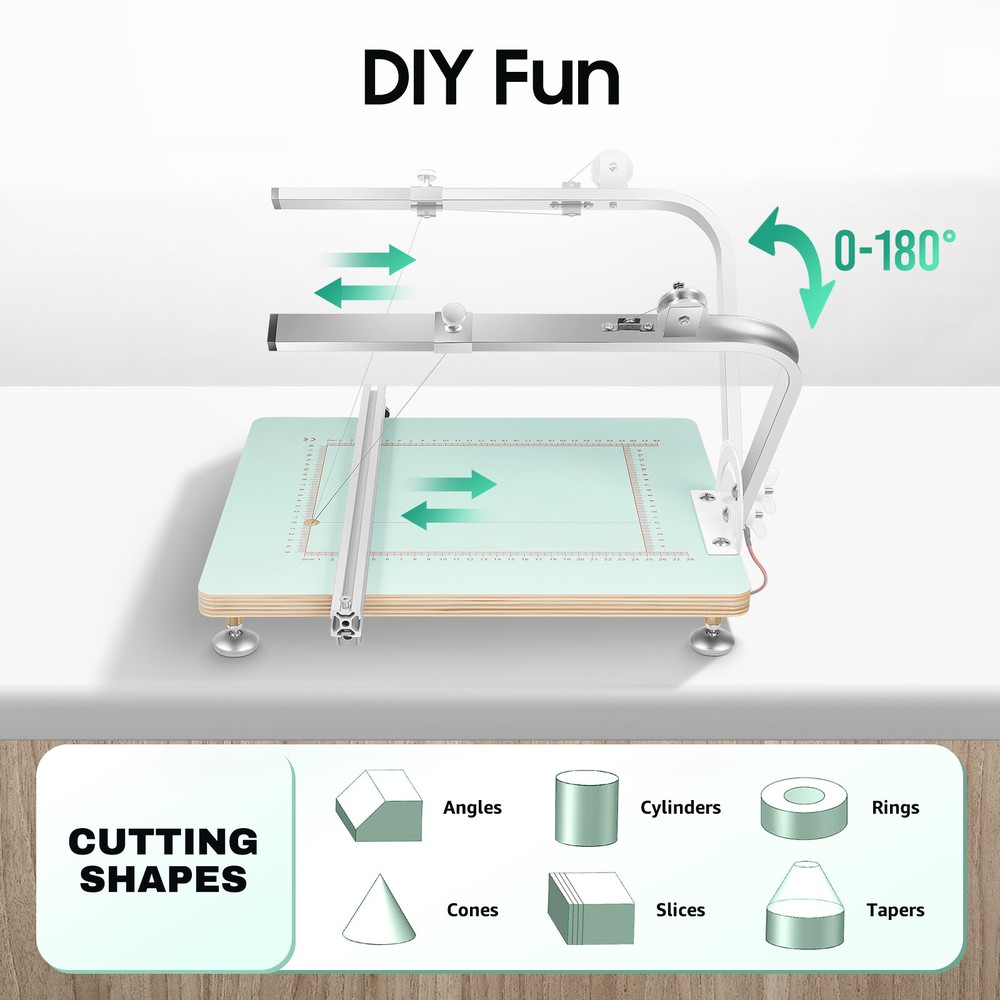 72W Hot Wire Foam Cutter Working Table Tool Sponge Styrofoam Cutting Machine