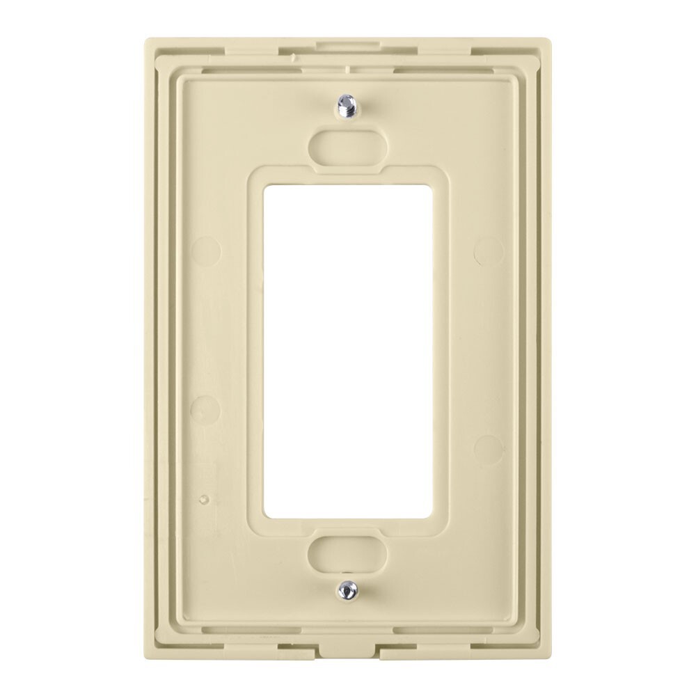 Construct Pro Single Gang Wall Plate with Screwless Face (Ivory)