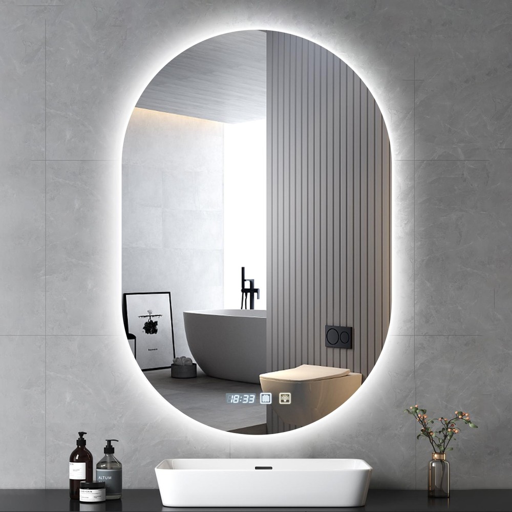 LED Bathroom light Mirror Vanity Decor Defog Mirror Wall-Mounted Mirrors applied