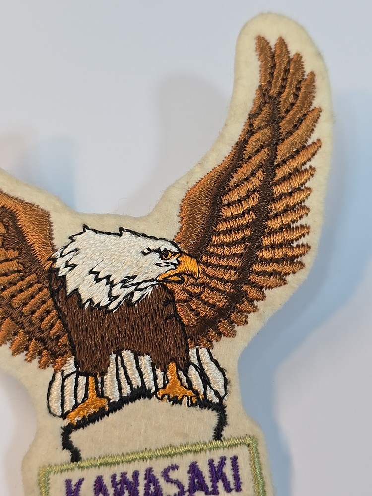 Kawasaki Eagle Iron-On Patch Motorcycle