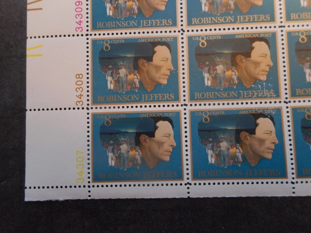 Scott 1485, 8 cent, Robinson Jeffers, Sheet