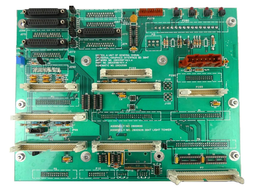 Drytek 2800598 CPU/Serial/Graphics Interface BD. 384T Pcb Working Surplus