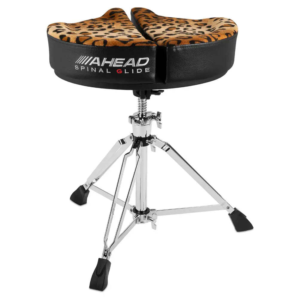 Ahead Spinal-G 3-Leg Saddle Drum Throne Leopard