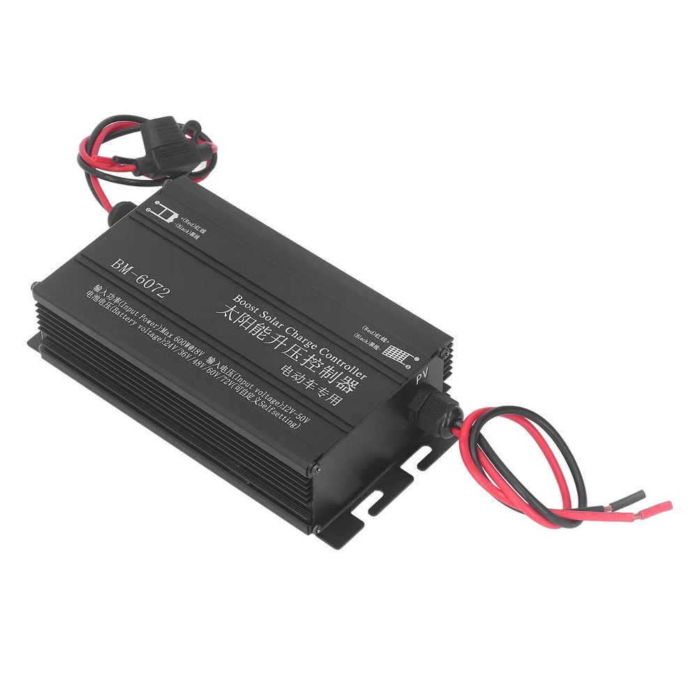 600W MPPT Boost Solar Controller 12‑50V Input LCD Step Up Solar Charging