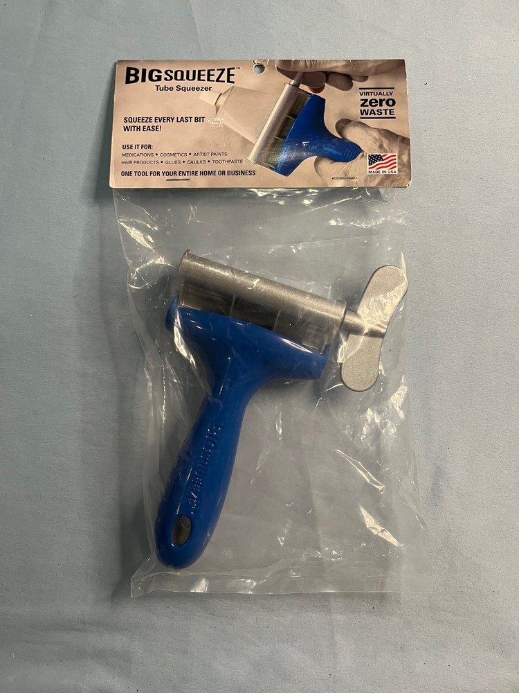 NEW Big Squeeze Tube Squeezer Blue Solid Heavy Duty Virtually Zero Waste