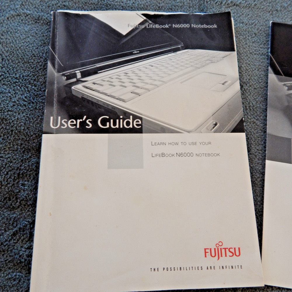 User Manuals & Software CDs for FUJITSU LIFEBOOK N6000 Notebook Computer