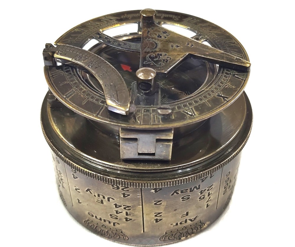 sundial compass solid brass sundial compass pocket transit compass maritime