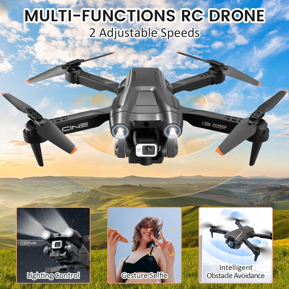 I3 PRO RC Drones w/4K Camera Obstacle Avoidance 150°Electrical Adjustment