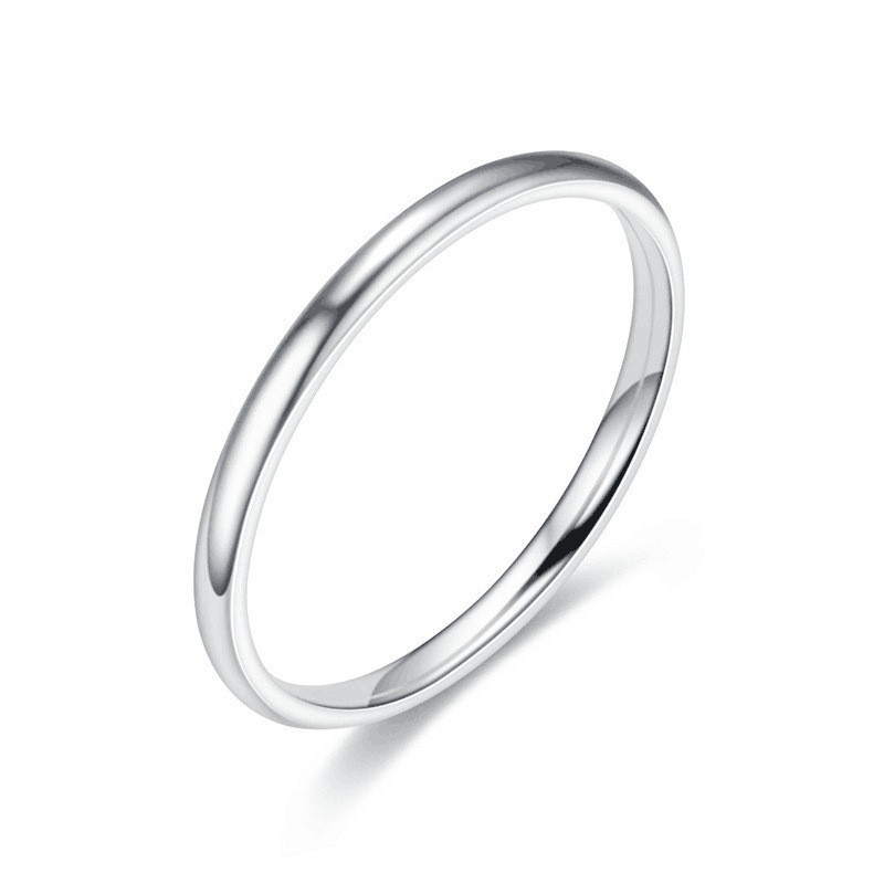 Solid Sterling Silver Ring Midi Thin Stacking, 2mm Polished Band, Sizes 6 to 10