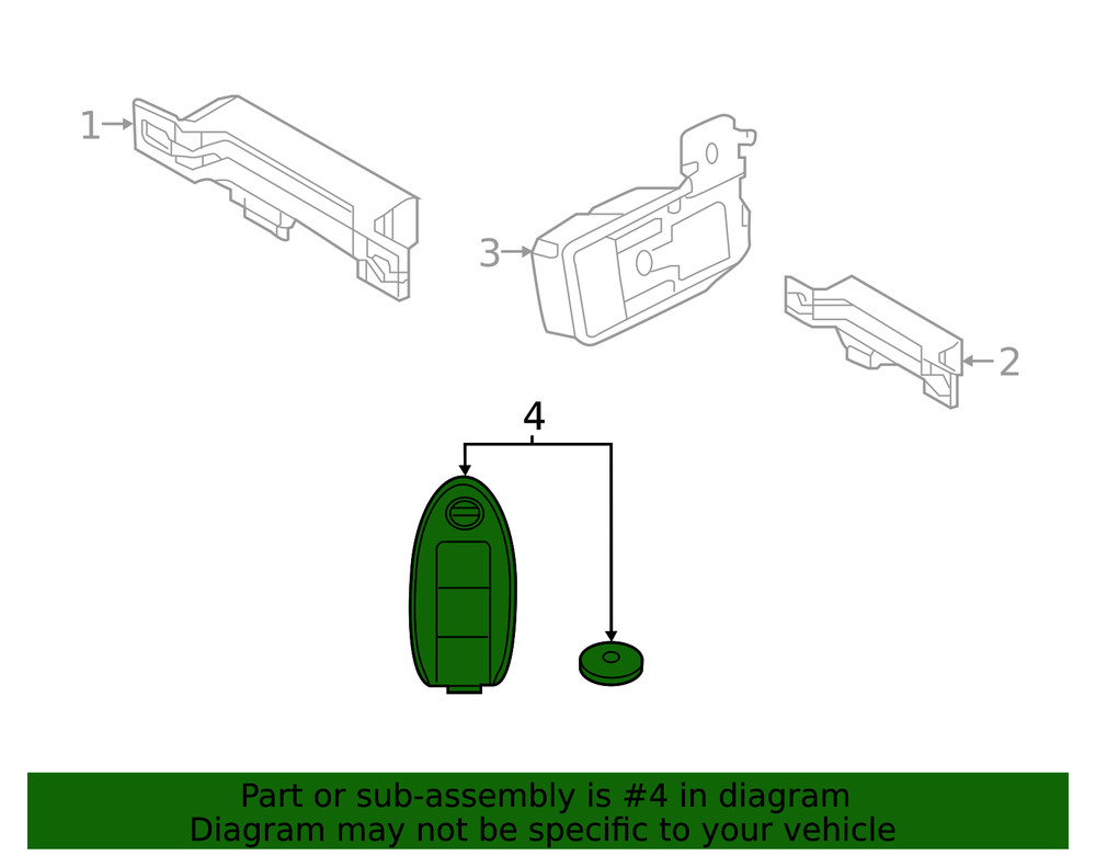 Genuine Nissan Keyless Entry Transmitter 285E3-5RA0A