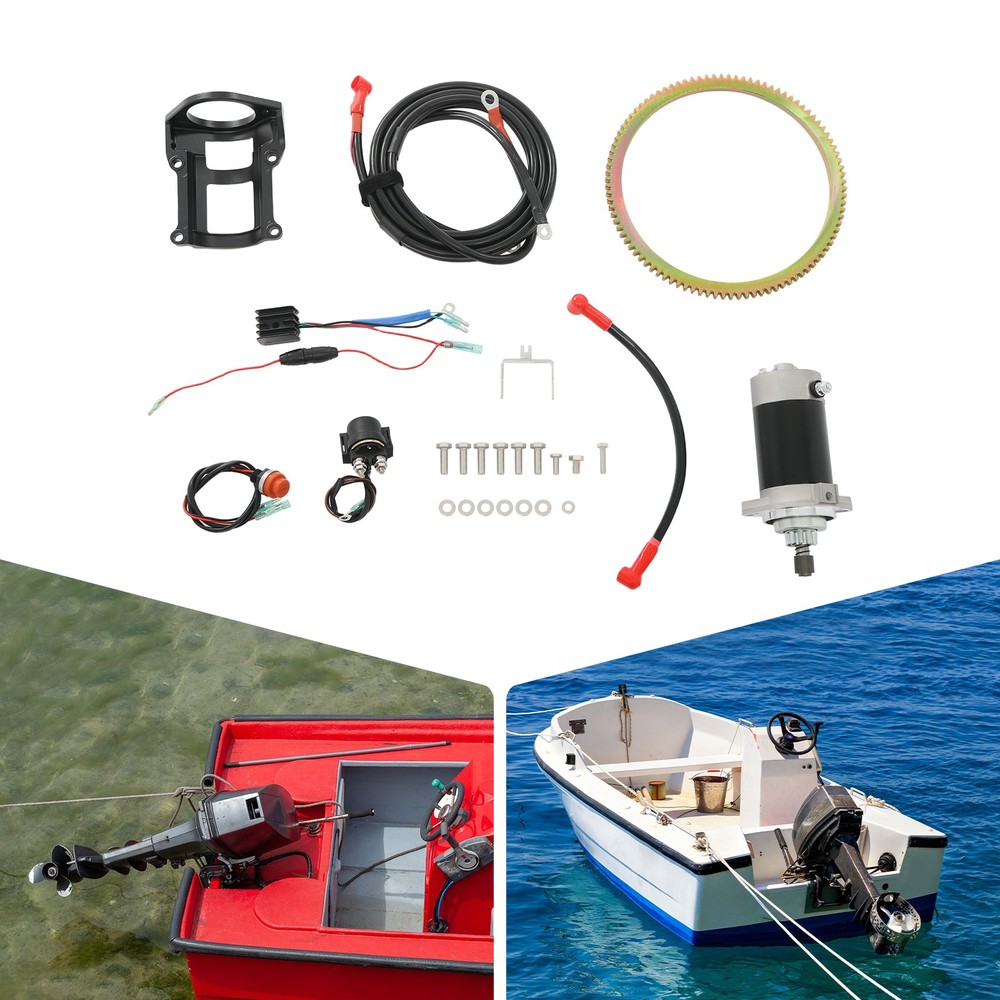 Electric Starter Conversion Kit for Suzuki 2-Stroke 40HP Outboard Engine