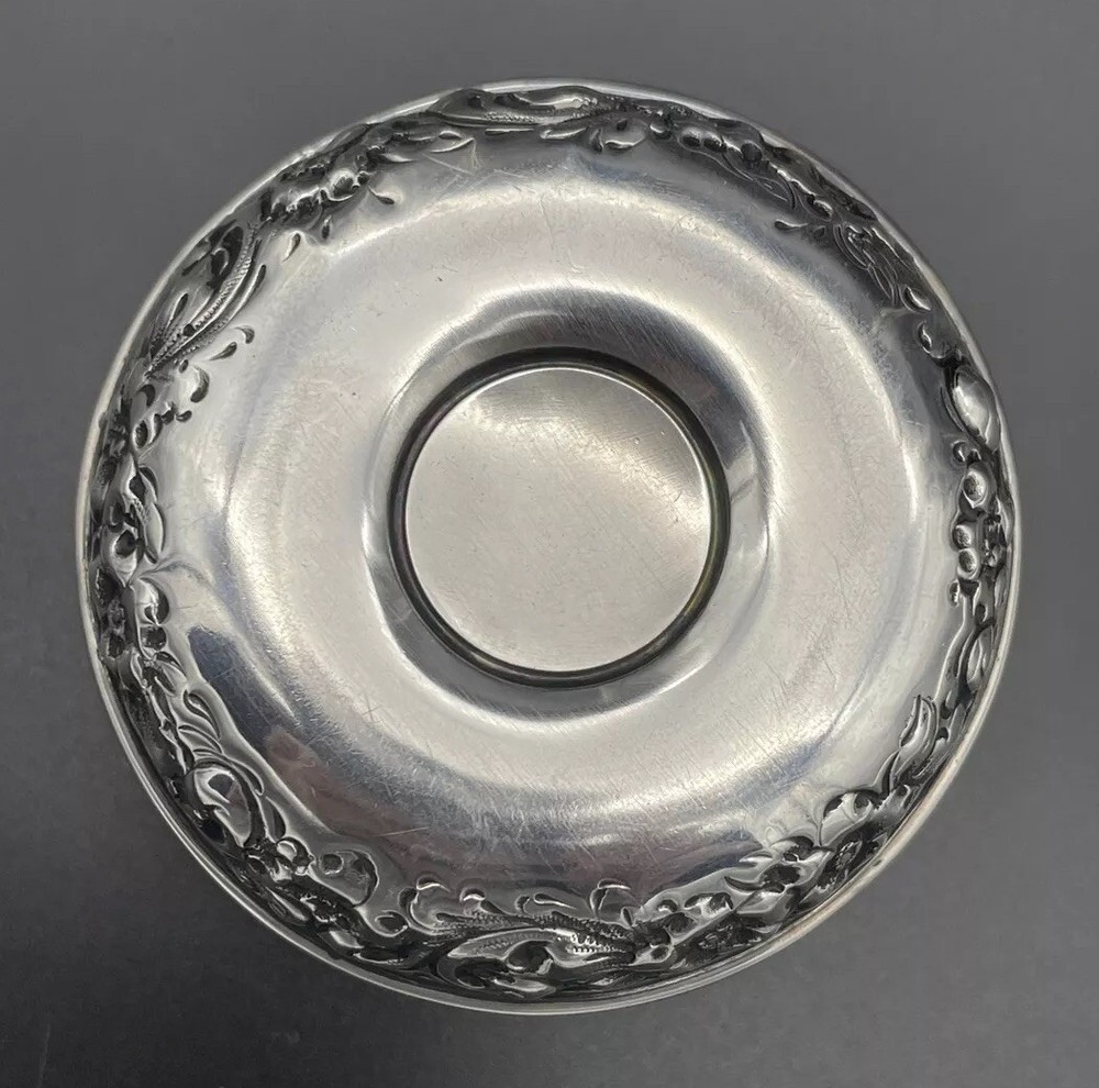 Webster Sterling Silver Floral Repousse Chamberstick