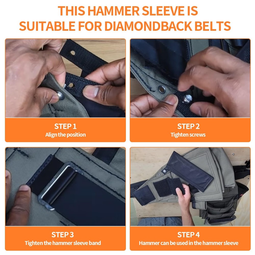 Padded Hammer Holster for Belt Replacement Diamondback BLACK
