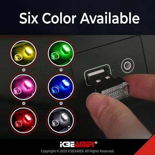 ICBEAMER USB Type-A LED Night Light 1-Pack () | Plug-in TYPE-A (Standard) Blue