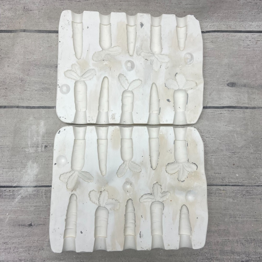 Vintage Clay Magic Ceramic Casting Mold Five Carrots #J1048