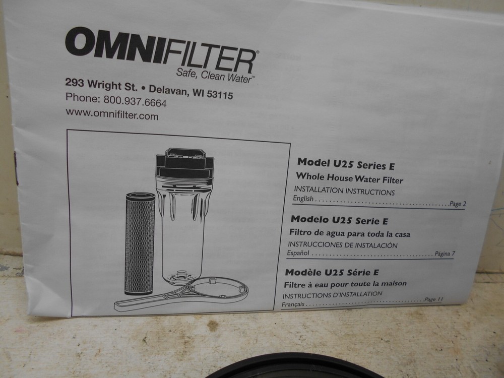 new whole house omnifilter water filter system 025 series E