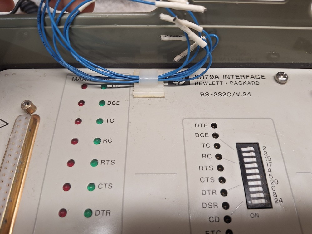 Vintage HP Hewlett Packard 18179A Interface Cover RS-232C/V.24 Protocol Analyzer