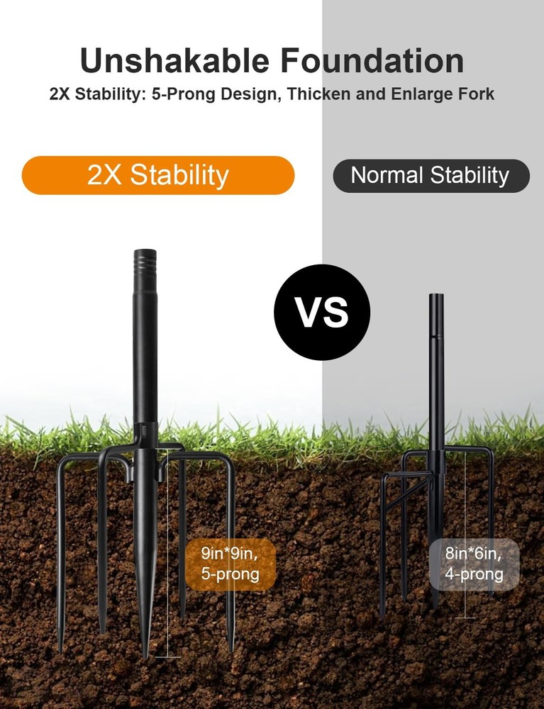 2 Pack String Light Poles for Outside, Thickened Metal Lights 2 Pack, Black