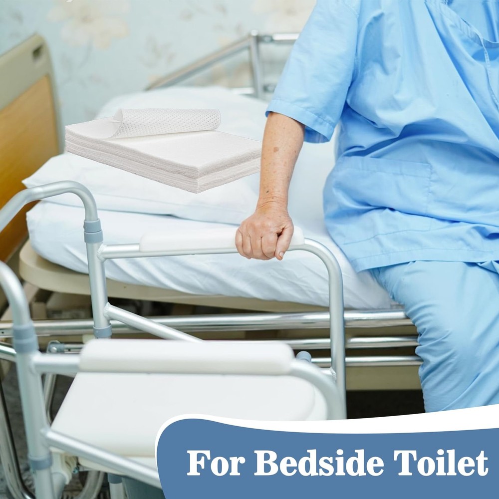 80 Commode Pads for Bedside Commode Disposable Absorbent Pad for Bedside Com...