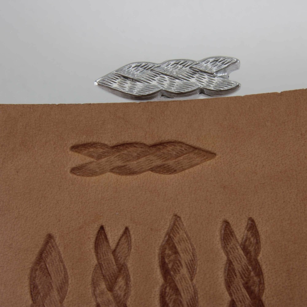 Stainless Steel Craftplus - Small Triple Textured Braid Stamp (Leather Tool)