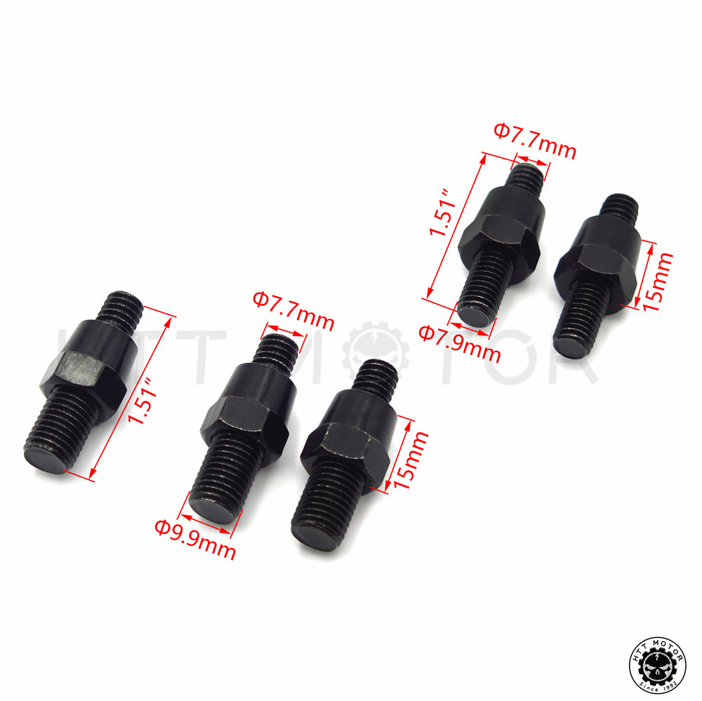 Motorcycle Racing Rearview Side Mirrors Bolt 8mm 10mm Black Counter/clockwise