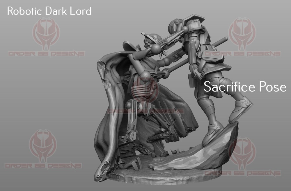 Star Wars Legion 3d printed General Grevious - Sacrifice Pose - unpainted