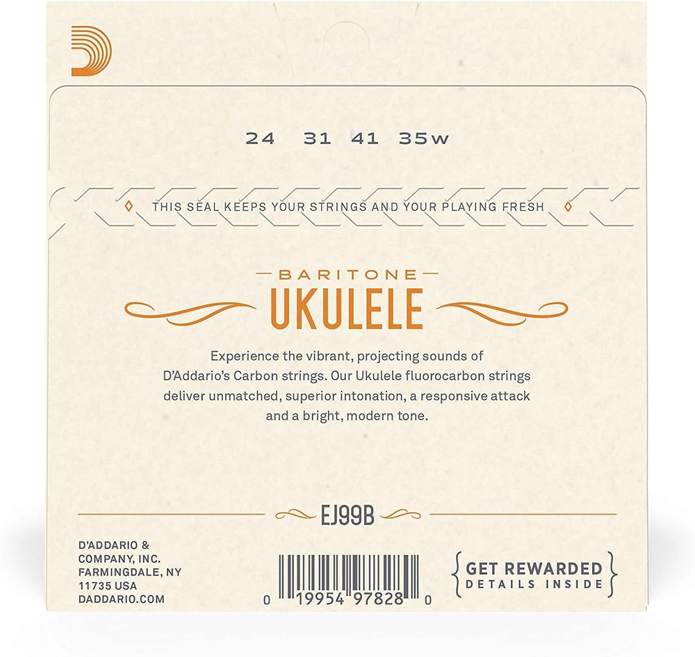 D'Addario EJ99B Pro-Arté Carbon Ukulele Strings, Baritone