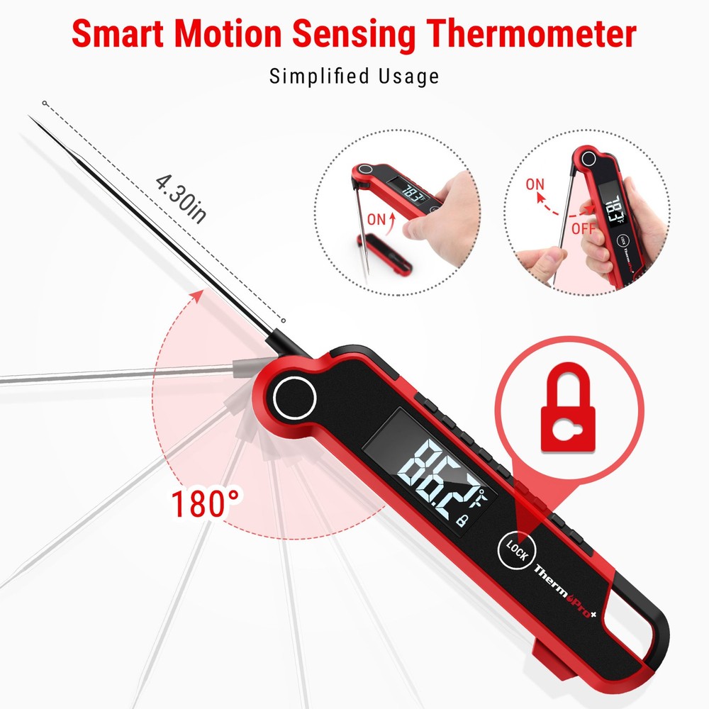 ThermoPro TP620 Instant Read Thermometer + TM021 Visual Timer Bundle Kitchen Set