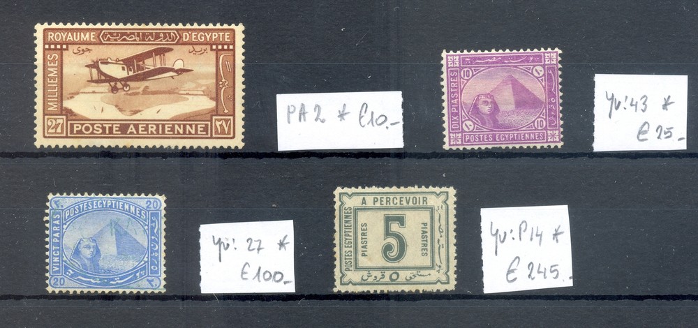 EGYPT 4 ST.. --YVERT# CV € 380 --MIXED QUALITY