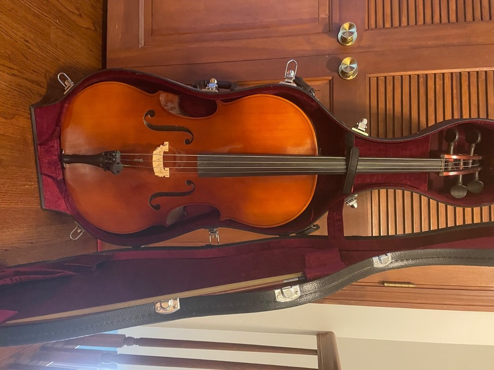 cello 4/4 with hard case and bow 