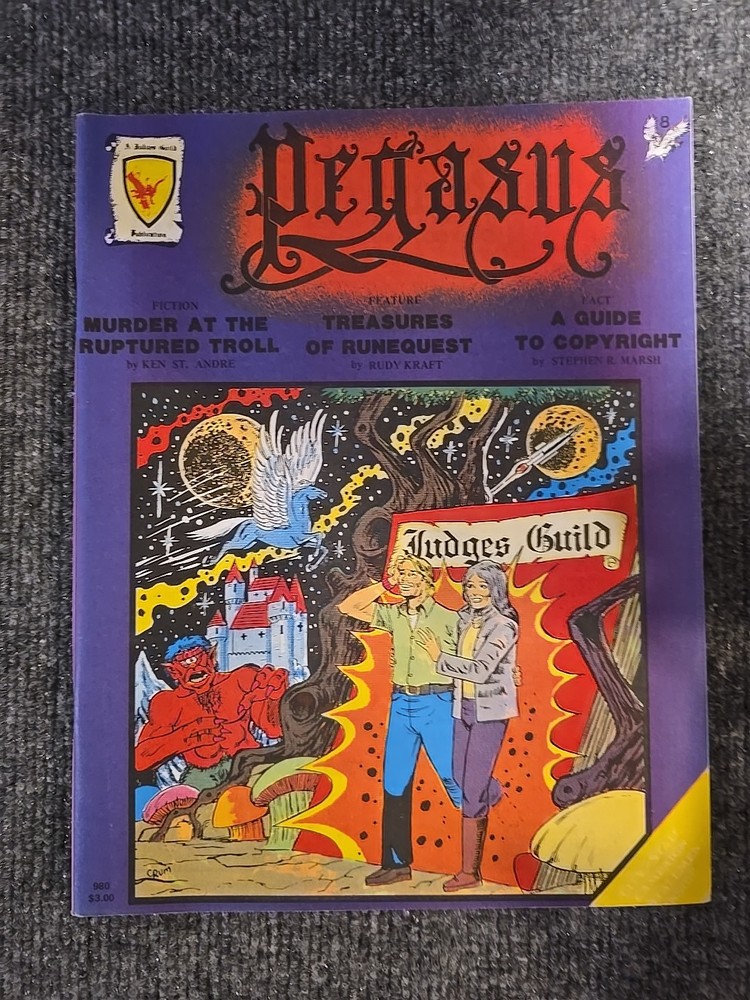 1982 Judges Guild Pegasus Magazine # 8 Dungeons And Dragons