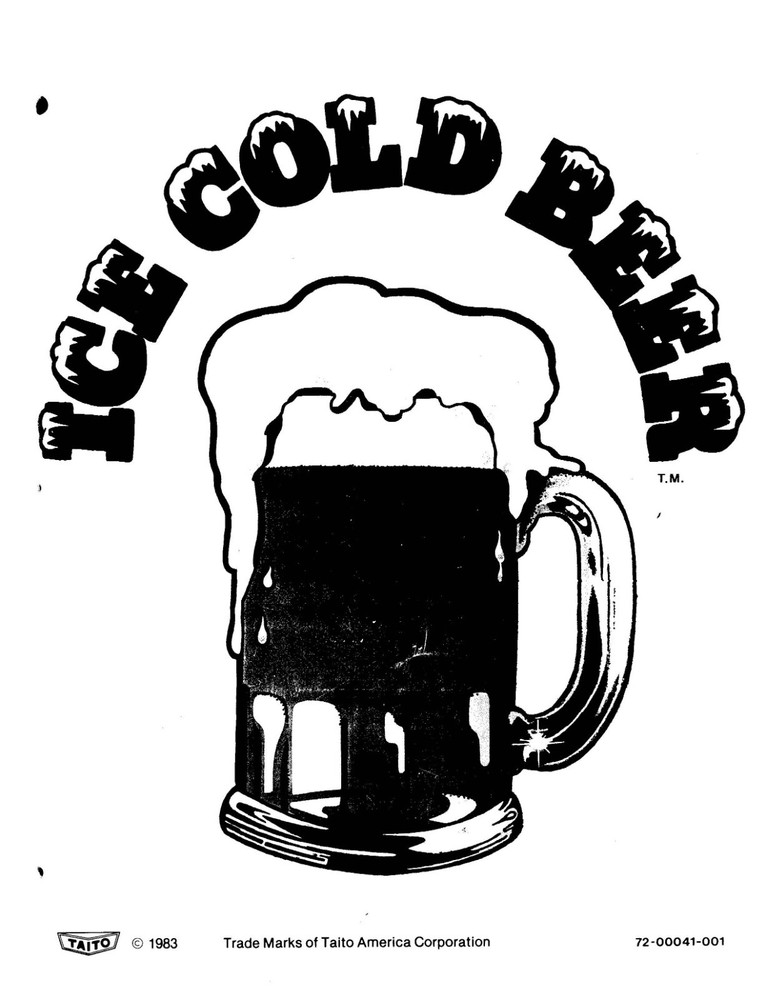 Ice Cold Beer Arcade Game Manual on Zip Drive