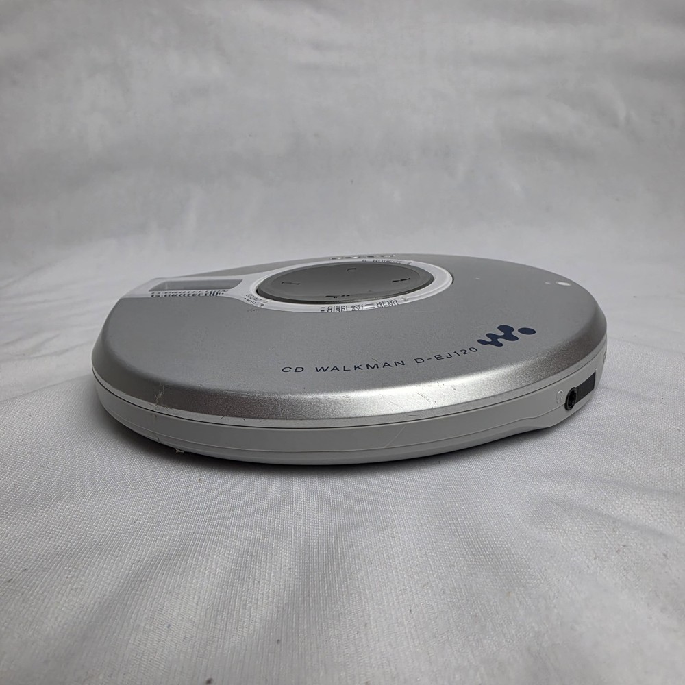 Sony D-EJ120 CD Walkman Portable CD Player G Protection Silver Tested Working