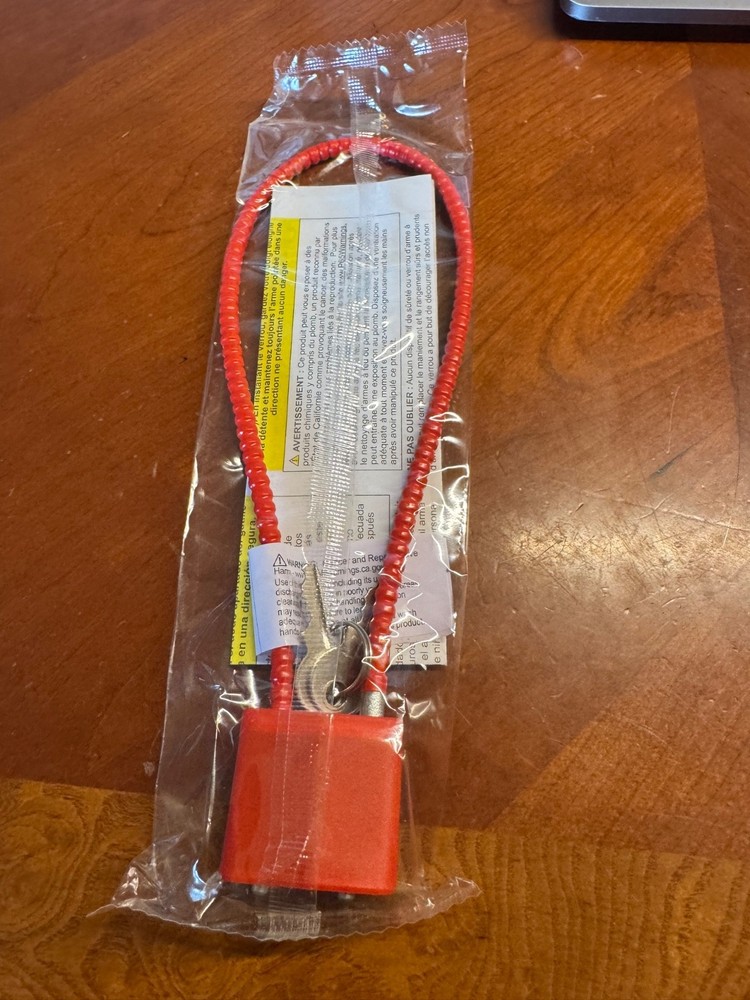 30 mmGun Lock/Cable 2 Keys Red